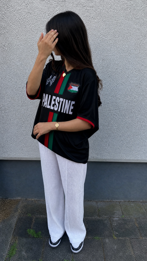 Flag Edition Schwarz – Schwarzes Flaggen-Trikot Palästina