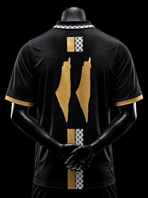 Palästina Trikot Gold Edition – Rückseite